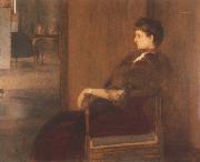 Fernand Khnopff Portrait of Madame de Bauer oil painting reproduction